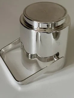 Pamono Ice Bucket and Tongs by Gallia Christofle for Christofle, Set of 2><noscript><img width=
