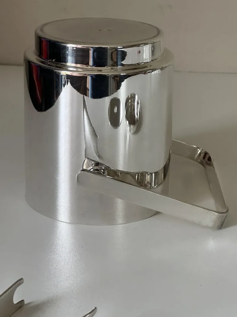 Pamono Ice Bucket and Tongs by Gallia Christofle for Christofle, Set of 2> Ice Buckets & Wine Coolers