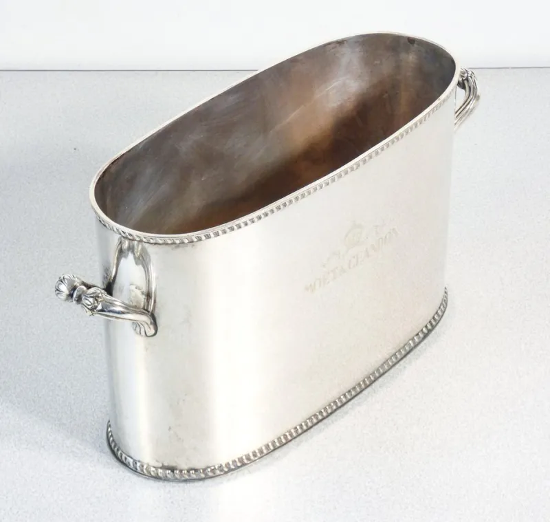 Pamono Ice Bucket in Silver-Plated Metal from Moet & Chandon> Ice Buckets & Wine Coolers