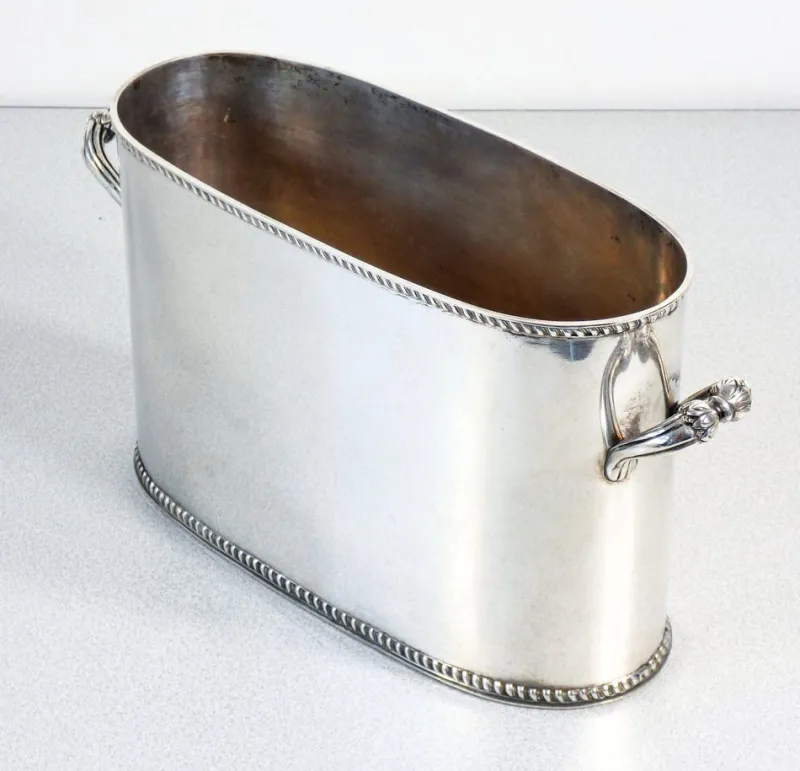 Pamono Ice Bucket in Silver-Plated Metal from Moet & Chandon> Ice Buckets & Wine Coolers