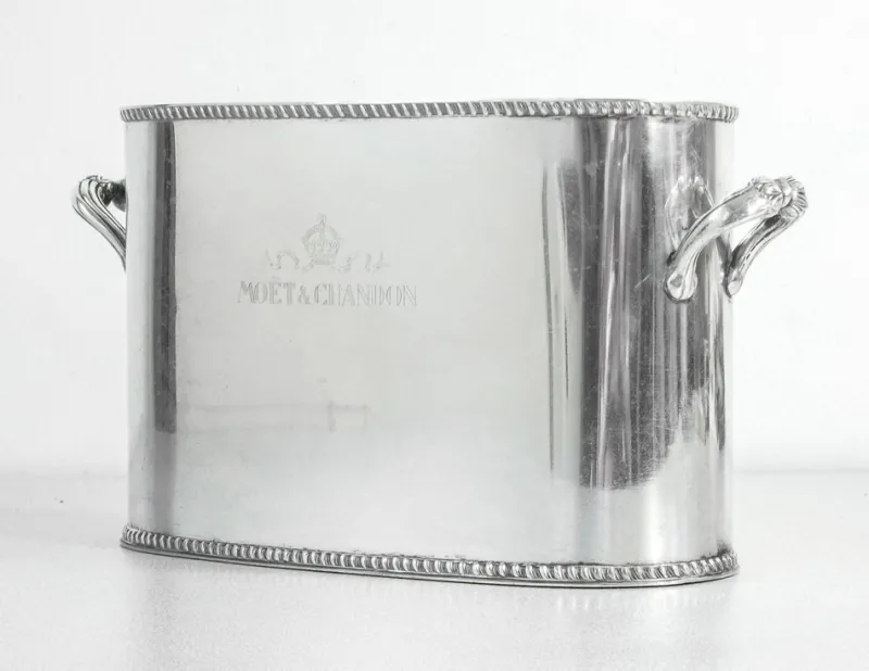 Pamono Ice Bucket in Silver-Plated Metal from Moet & Chandon> Ice Buckets & Wine Coolers