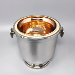 Pamono Ice Bucket in Stainless Steel by Aldo Tura for Macabo, 1960s><noscript><img width=