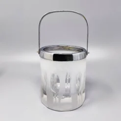 Hot Pamono Ice Bucket with Glasses in Hand Cut Lead Crystal from Kristal, Italy, 1960, Set of 7