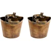 Online Pamono Ice Buckets in Bronze Patinated Metal, Set of 2