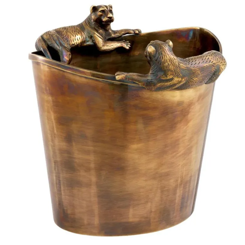 Online Pamono Ice Buckets in Bronze Patinated Metal, Set of 2