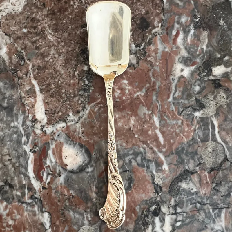 Pamono Ice Cream Spoons in Sterling Silver and Vermeil from Odiot, France, 19th Century, Set of 18> Cutlery & Serving Utensils