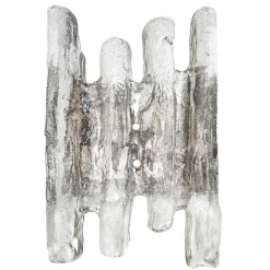 Online Pamono Ice Glass Wall Sconce from Kalmar, Austria, 1960s