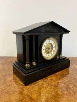 Pamono ictorian Marble Mantle Clock, 1860s><noscript><img width=