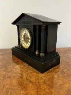 Pamono ictorian Marble Mantle Clock, 1860s><noscript><img width=