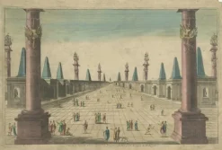 Pamono Illustration of the Prophet's Mosque or Al-Masjid an-Nabawī in Medina> Posters
