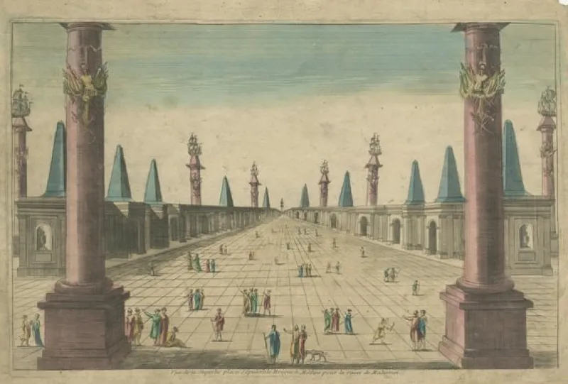 Pamono Illustration of the Prophet's Mosque or Al-Masjid an-Nabawī in Medina> Posters