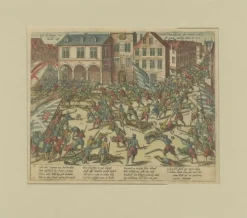 Sale Pamono Illustration of Troops of William of Orange Battling with Amsterdam Citizens, 1580