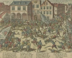 Sale Pamono Illustration of Troops of William of Orange Battling with Amsterdam Citizens, 1580