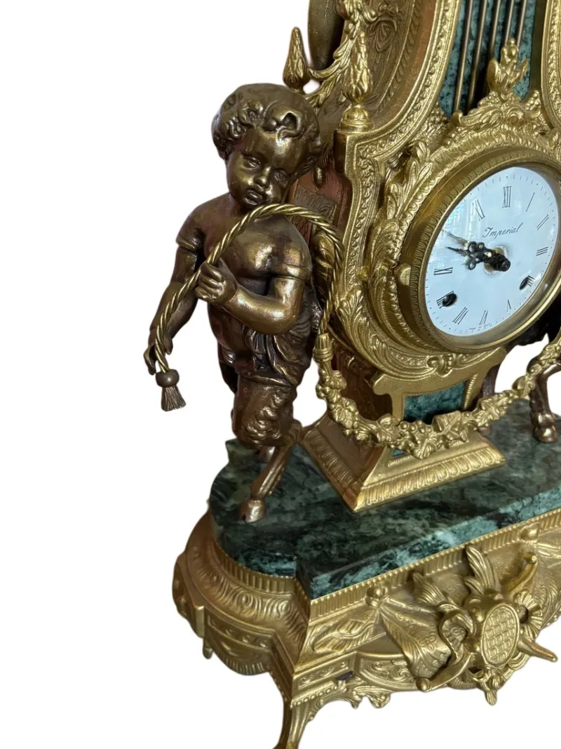 Best Pamono Imperial Mantel Clock from Farbel Fonderie D`art, 1969