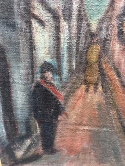 Online Pamono Impressionist Alley, Oil on Canvas