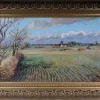 Best Pamono Impressionist Artist, Autumn Landscape, 20th Century, Oil on Canvas, Framed
