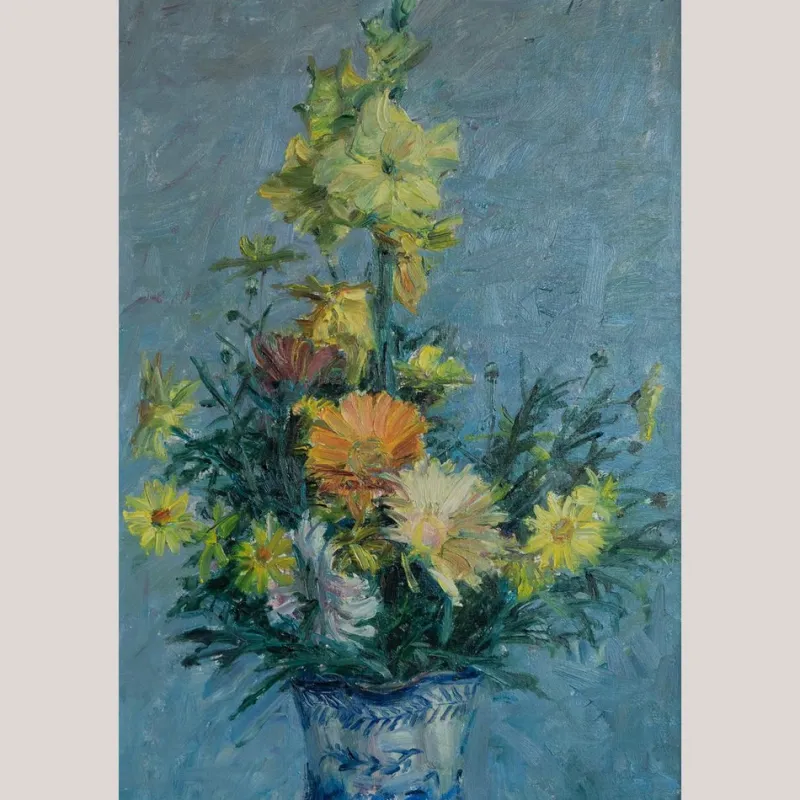 Best Pamono Impressionist Artist, Floral Still Life, Original Oil on Canvas