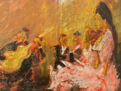 New Pamono Impressionist Dance Scene, 20th Century, Oil Painting on Canvas