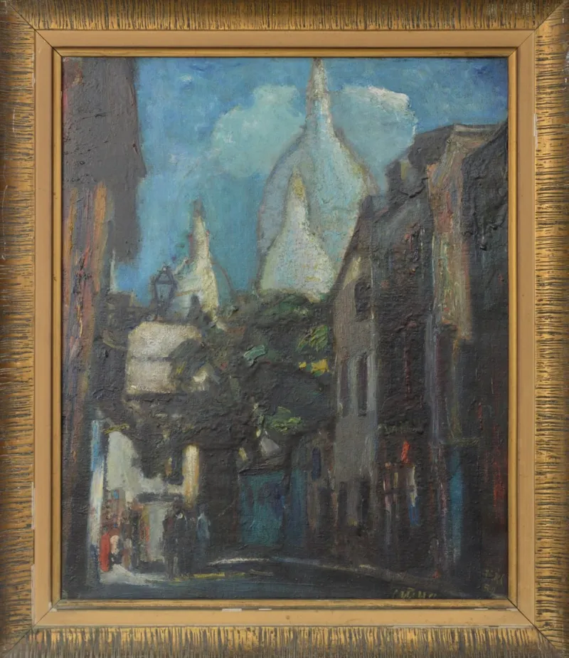 Sale Pamono Impressionist Sacre Coeur, Paris, 1950s, Oil on Canvas