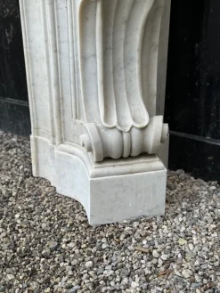 Best Pamono Impressive Louis XV Fireplace in Carrara Marble, 1880s