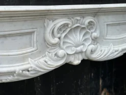Best Pamono Impressive Louis XV Fireplace in Carrara Marble, 1880s