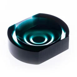 Pamono Incisioni Iridi Cut Ashtrays by Purho, Set of 2