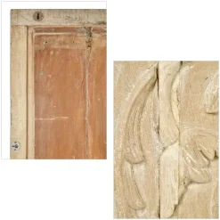 Pamono Indian Carved Wooden Wall Panel with Floral Decoration><noscript><img width=