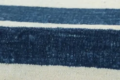 Pamono Indian Dhurrie Rug with Blue and White Stripes from R&K Principal Jahanshah Nazmiyal><noscript><img width=