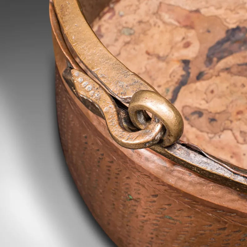 Online Pamono Indian Fireside Fuel Basket in Copper & Bronze, 1850s