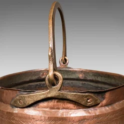Online Pamono Indian Fireside Fuel Basket in Copper & Bronze, 1850s