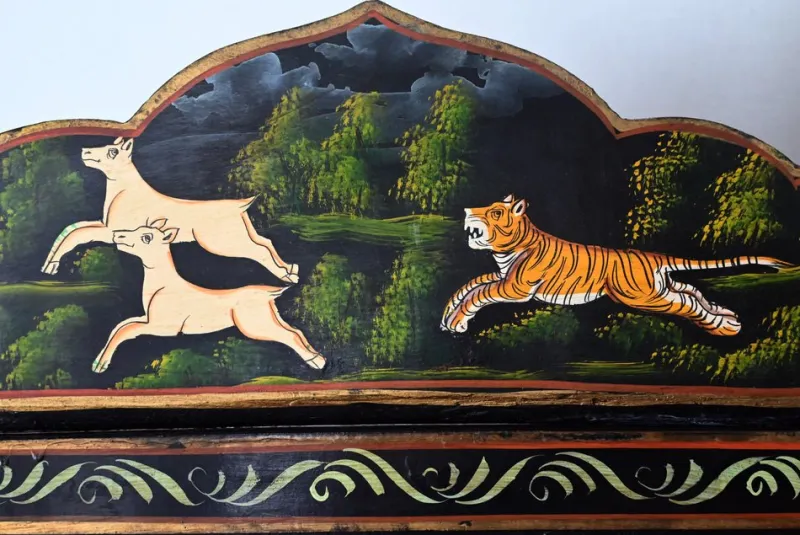 Pamono Indian Four-Part Screen, Rajasthan, Early 1900s> Room Dividers & Screens
