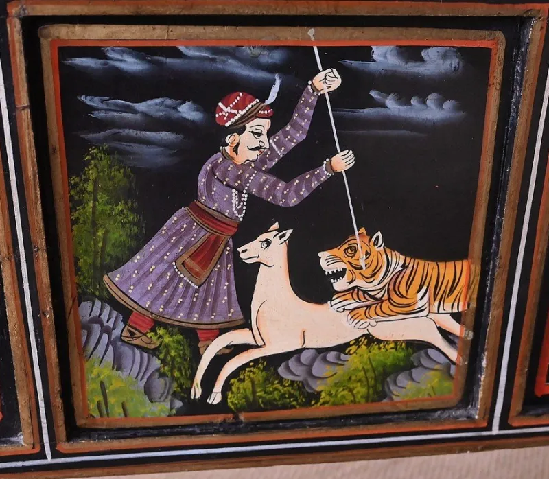 Pamono Indian Four-Part Screen, Rajasthan, Early 1900s> Room Dividers & Screens