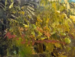 Outlet Pamono Indochinese Rice Field, 1950s, Oil on Canvas, Framed