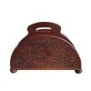 Sale Pamono Indonesian Colonial Art Deco Hand Carved Wooden Magazine Rack