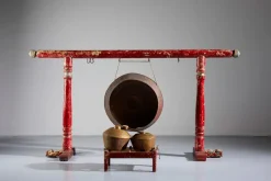 Pamono Indonesian Traditional Gong and Bonang, 1800s, Set of 2><noscript><img width=