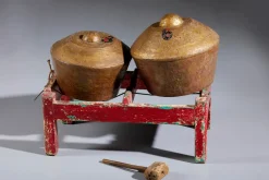 Pamono Indonesian Traditional Gong and Bonang, 1800s, Set of 2><noscript><img width=
