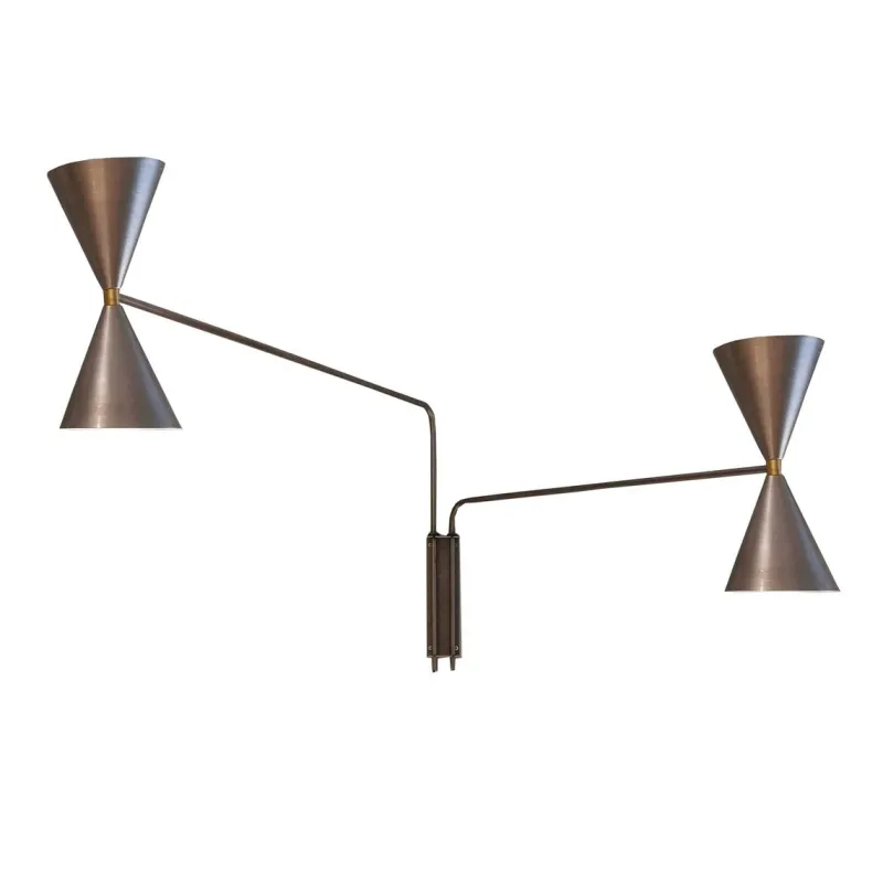 Pamono Industrial Bats Light with 2 Arms by Juanma Lizana