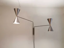Pamono Industrial Bats Light with 2 Arms by Juanma Lizana
