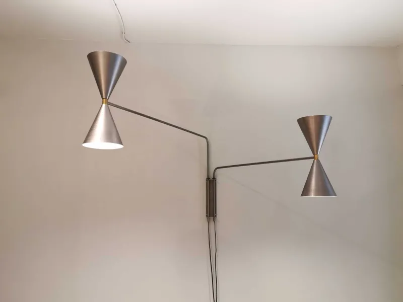 Pamono Industrial Bats Light with 2 Arms by Juanma Lizana