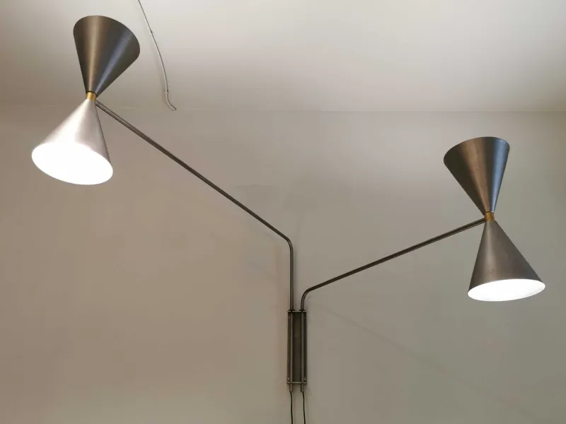 Pamono Industrial Bats Light with 2 Arms by Juanma Lizana