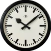 Sale Pamono Industrial Black Bakelite Station Wall Clock from TN, 1940s