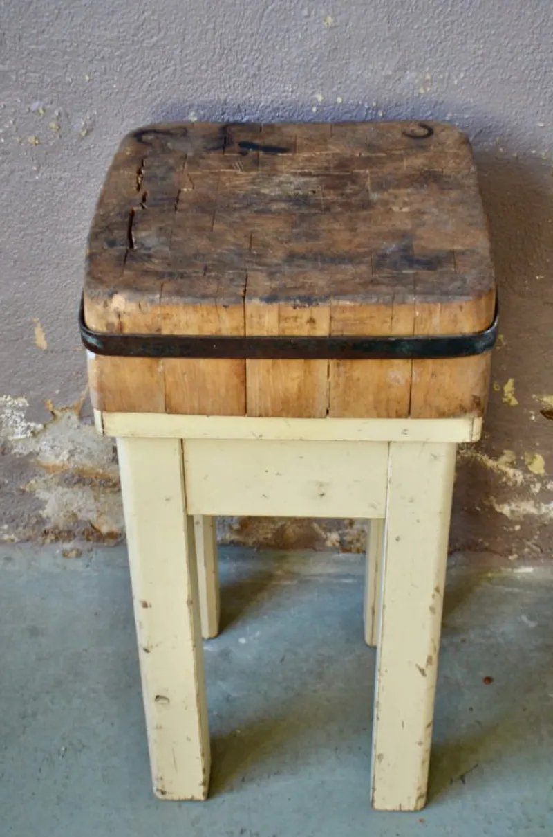 Pamono Industrial Butchers Block, 1950s> Worktables & Workbenches