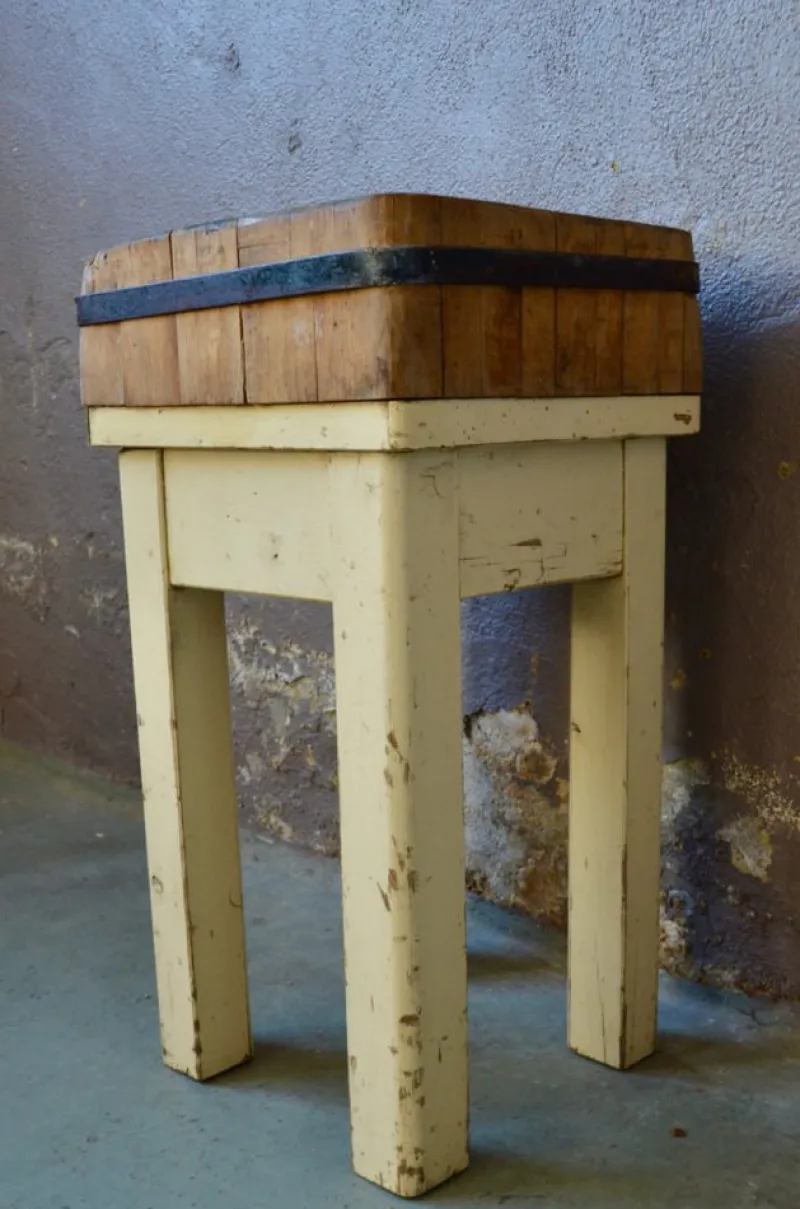 Pamono Industrial Butchers Block, 1950s> Worktables & Workbenches