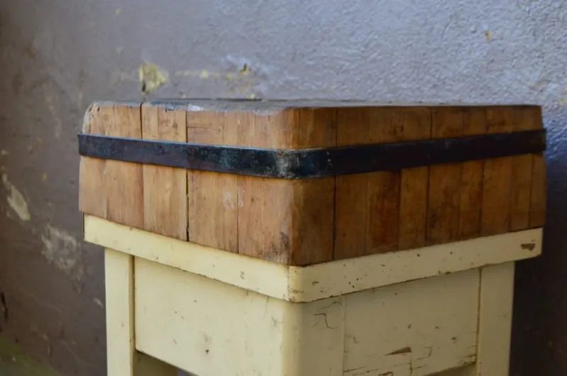 Pamono Industrial Butchers Block, 1950s> Worktables & Workbenches