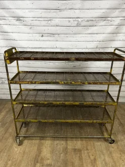 Pamono Industrial Cart Rack in Iron> Serving Bar Carts & Trolleys