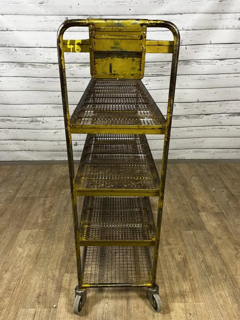 Pamono Industrial Cart Rack in Iron> Serving Bar Carts & Trolleys