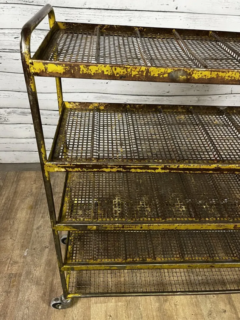 Pamono Industrial Cart Rack in Iron> Serving Bar Carts & Trolleys