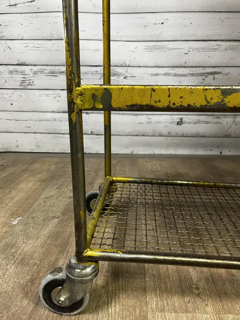 Pamono Industrial Cart Rack in Iron> Serving Bar Carts & Trolleys