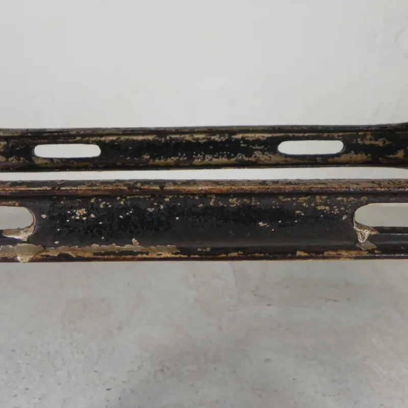 Outlet Pamono Industrial Cast Iron Garden Table with Stone Top, 1930s