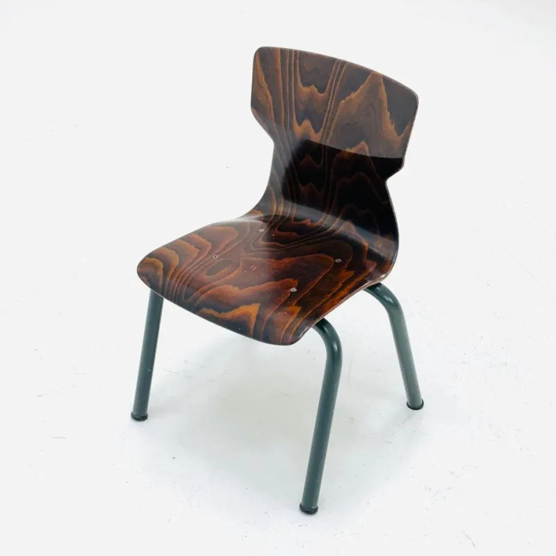 Pamono Industrial Children's School Chair in Plywood by Galvanitas & Eromes, 1960s> Children's Chairs
